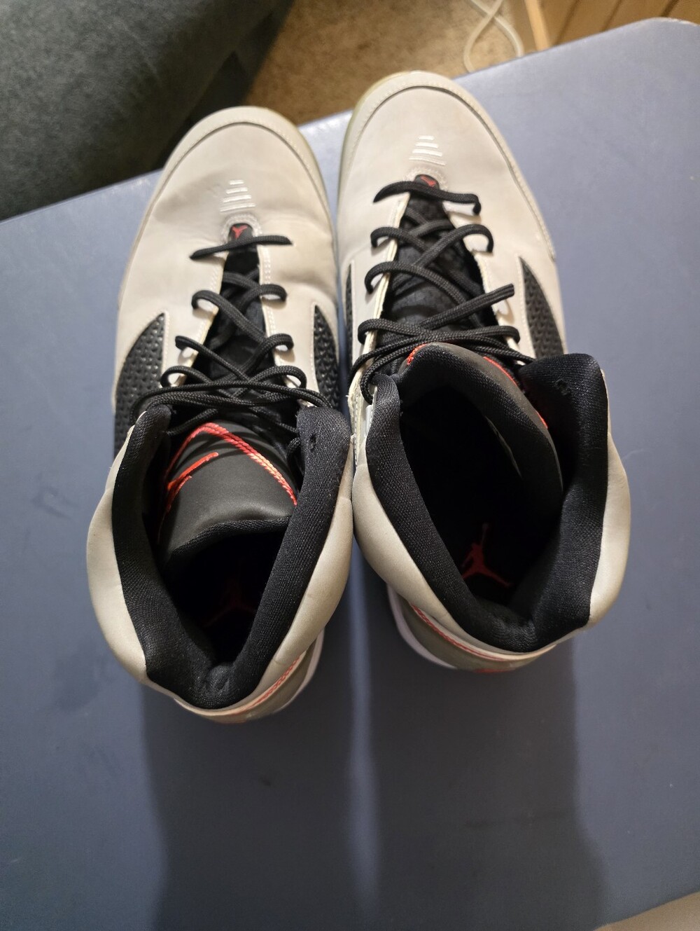 Jordan Flight Remix Wolf Grey, Size 12m Men's Gray Athletic Sneakers Like New. - Picture 3 of 8